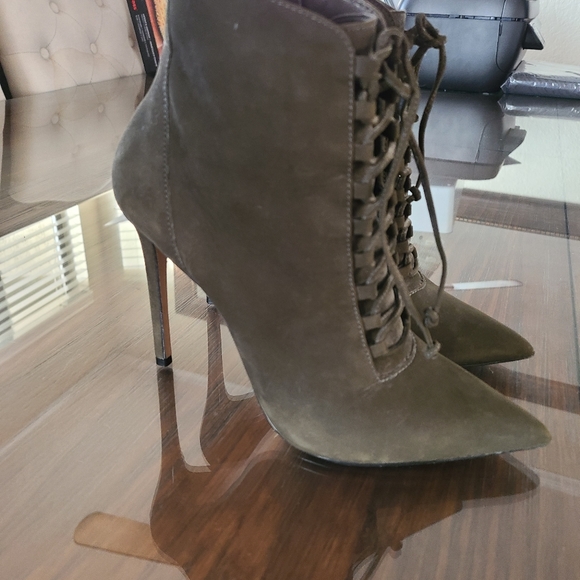 Aldo Olive Laceup Boots - Picture 4 of 5